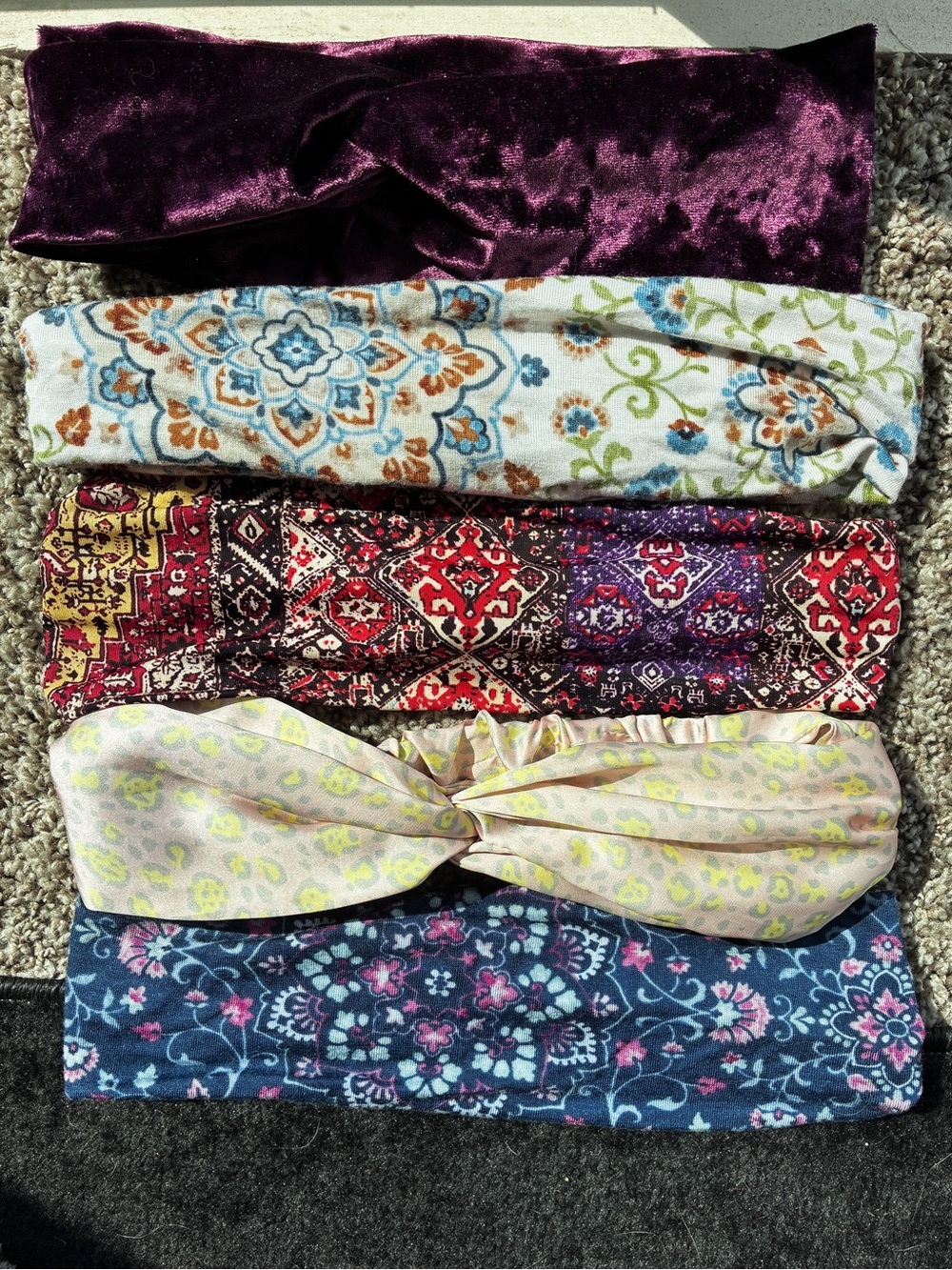 Set of 5 Patterned Headbands